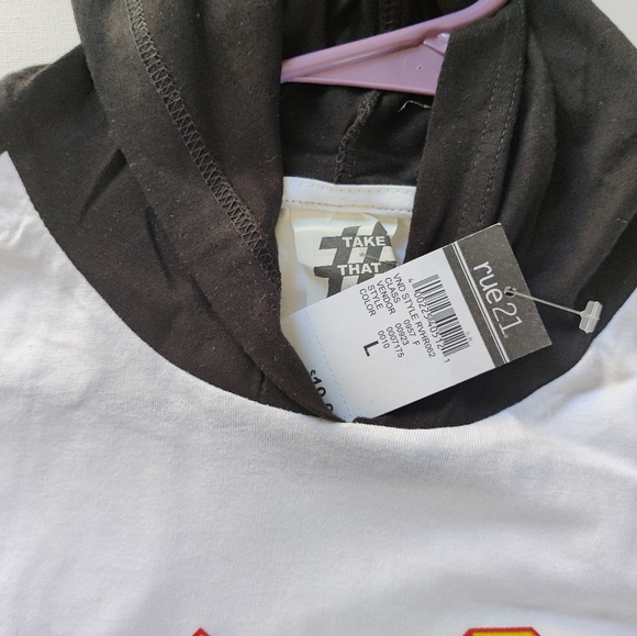 ACDC Hells Bells Ragland Shirt White with Black Sl - Picture 4 of 5